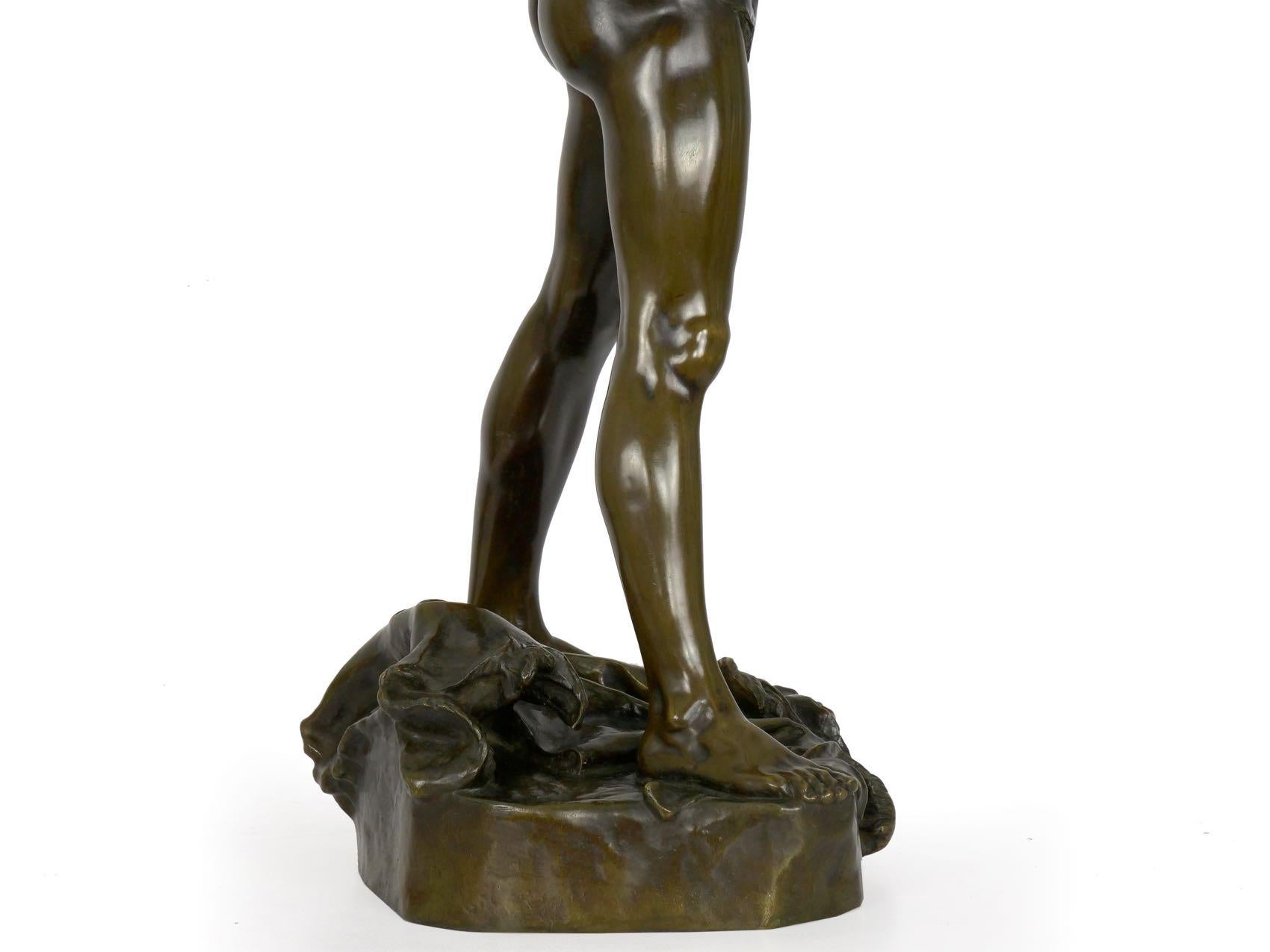 French Antique Bronze Sculpture “L’Improvisateur” by Felix Charpentier & Colin 9