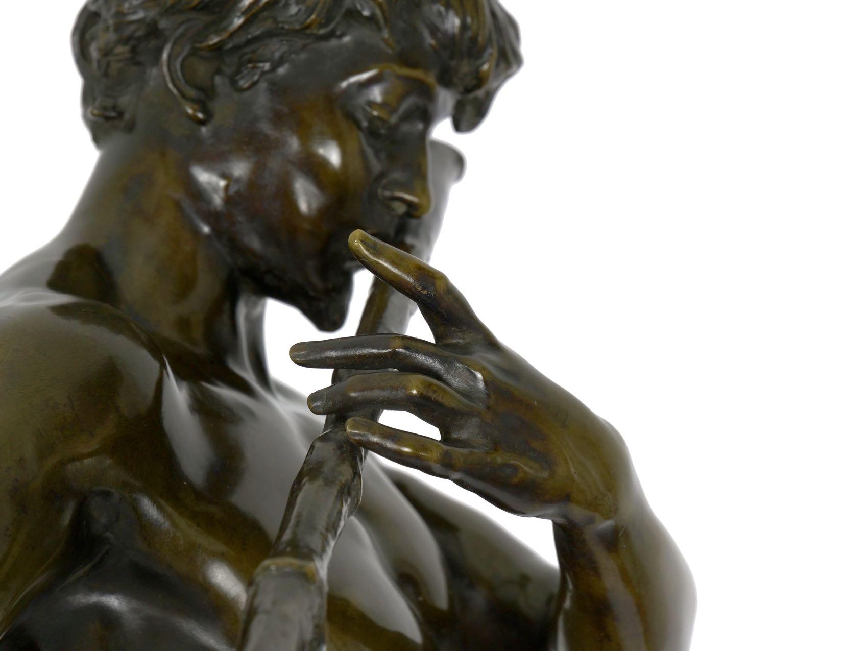 French Antique Bronze Sculpture “L’Improvisateur” by Felix Charpentier & Colin 10