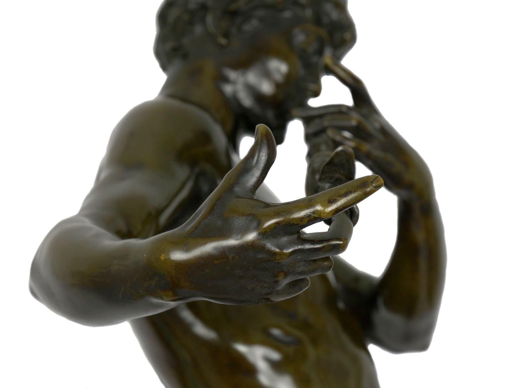 French Antique Bronze Sculpture “L’Improvisateur” by Felix Charpentier & Colin 11