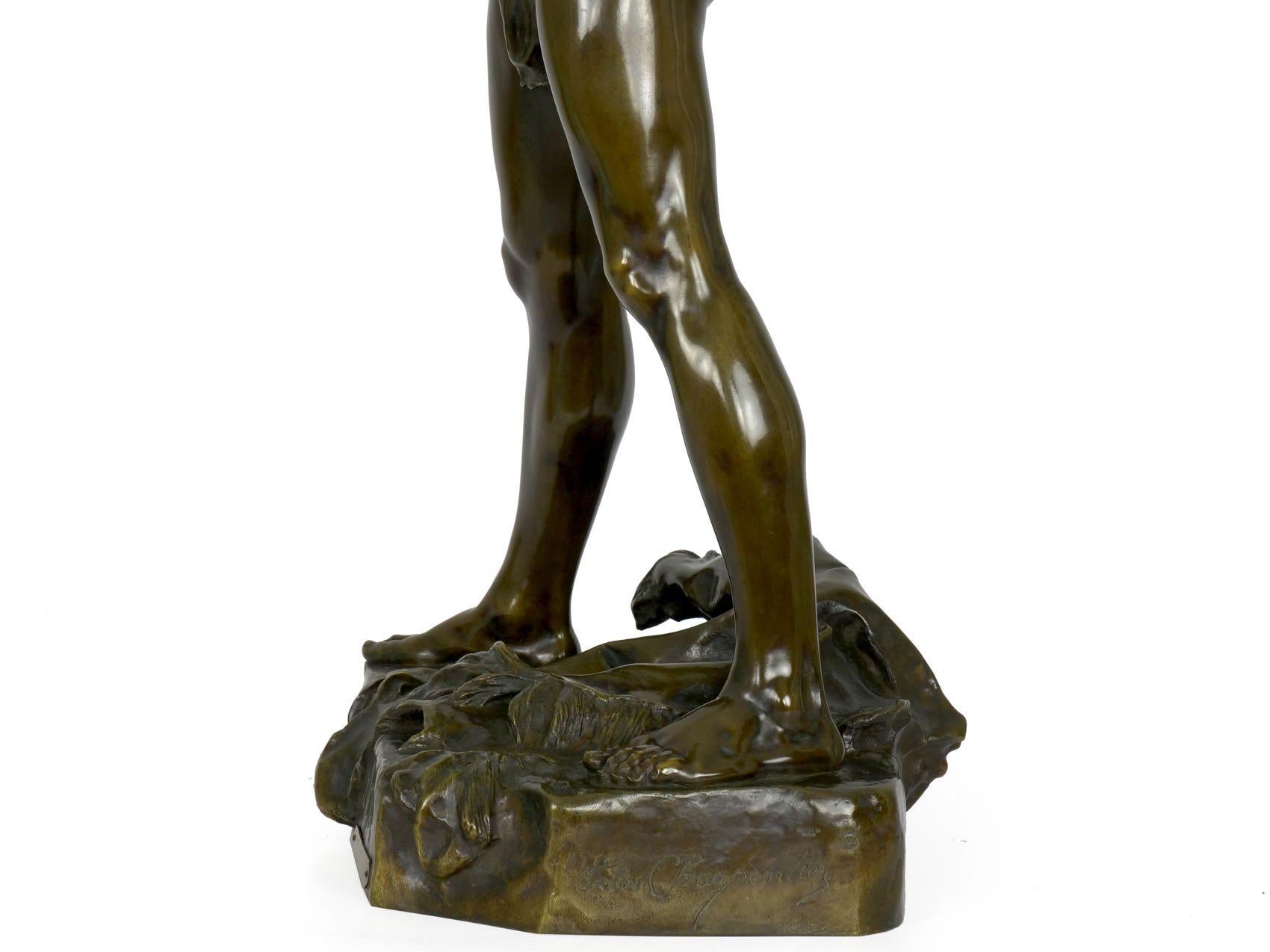 French Antique Bronze Sculpture “L’Improvisateur” by Felix Charpentier & Colin 1