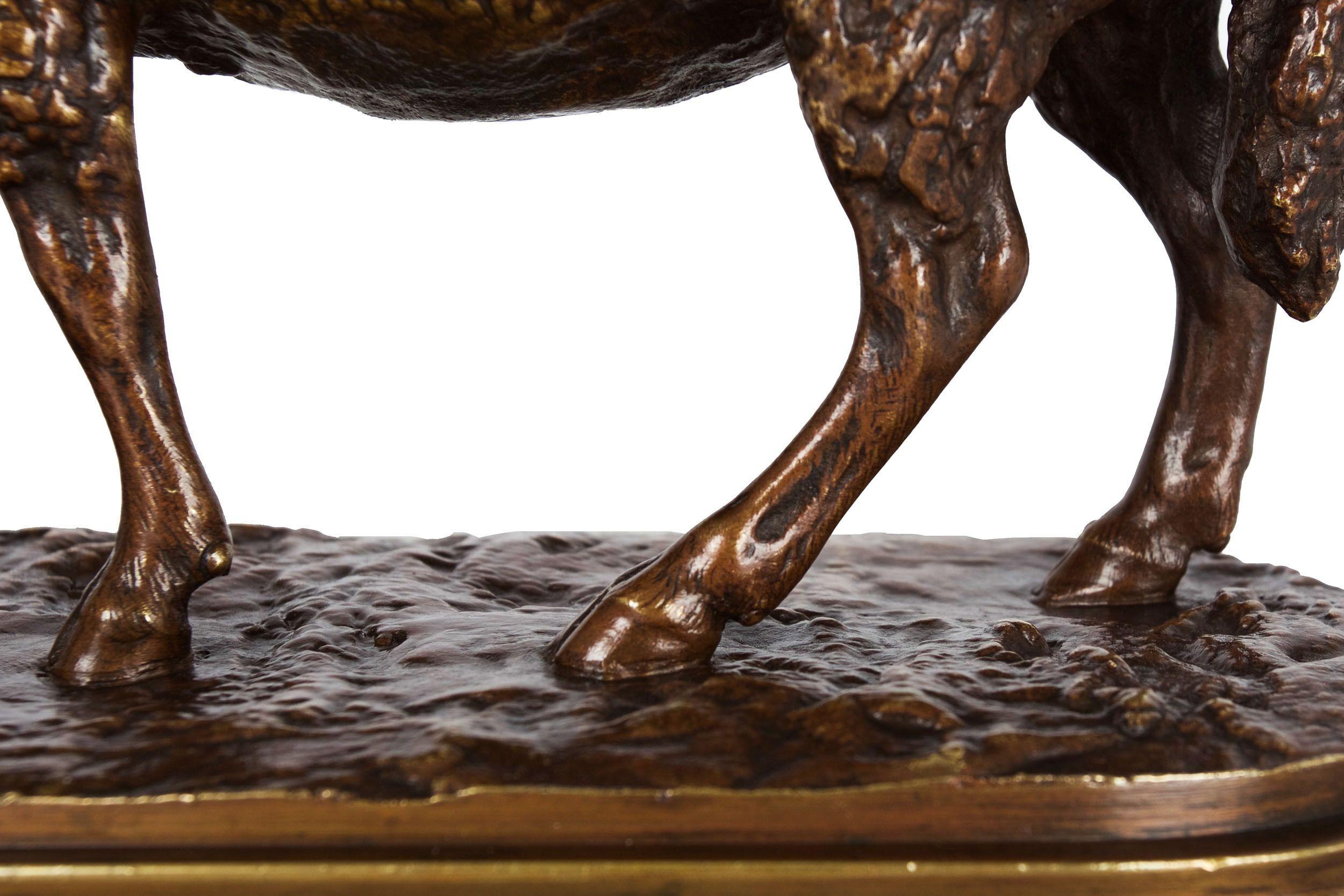 Sculpture française ancienne en bronze « Mouton Broutant » de Rosa Bonheur, datant d'environ 1870 4