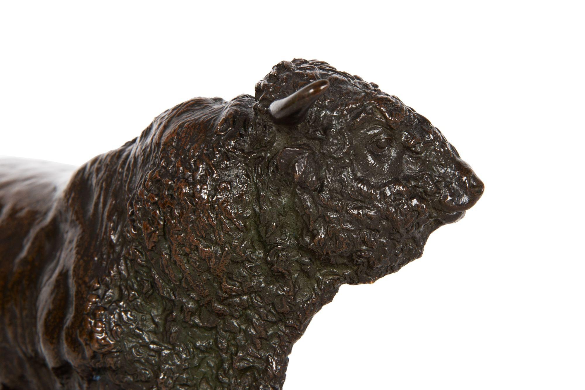 Französische, antike Bronzeskulptur des Aberdeen Angus-Schwiegers von Isidore Bonheur im Angebot 10
