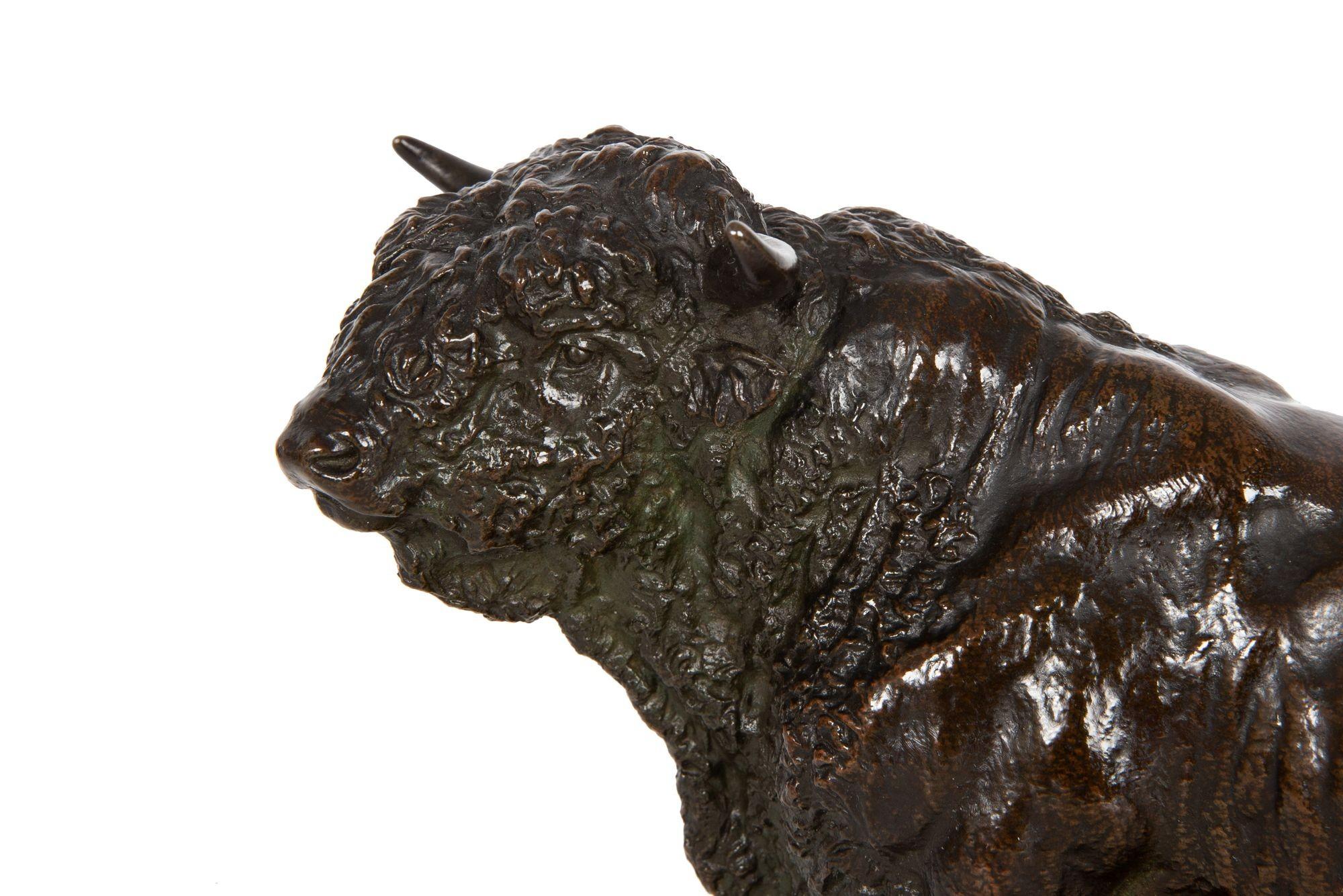 French, Antique Bronze Sculpture of Aberdeen Angus Bull by Isidore Bonheur For Sale 3