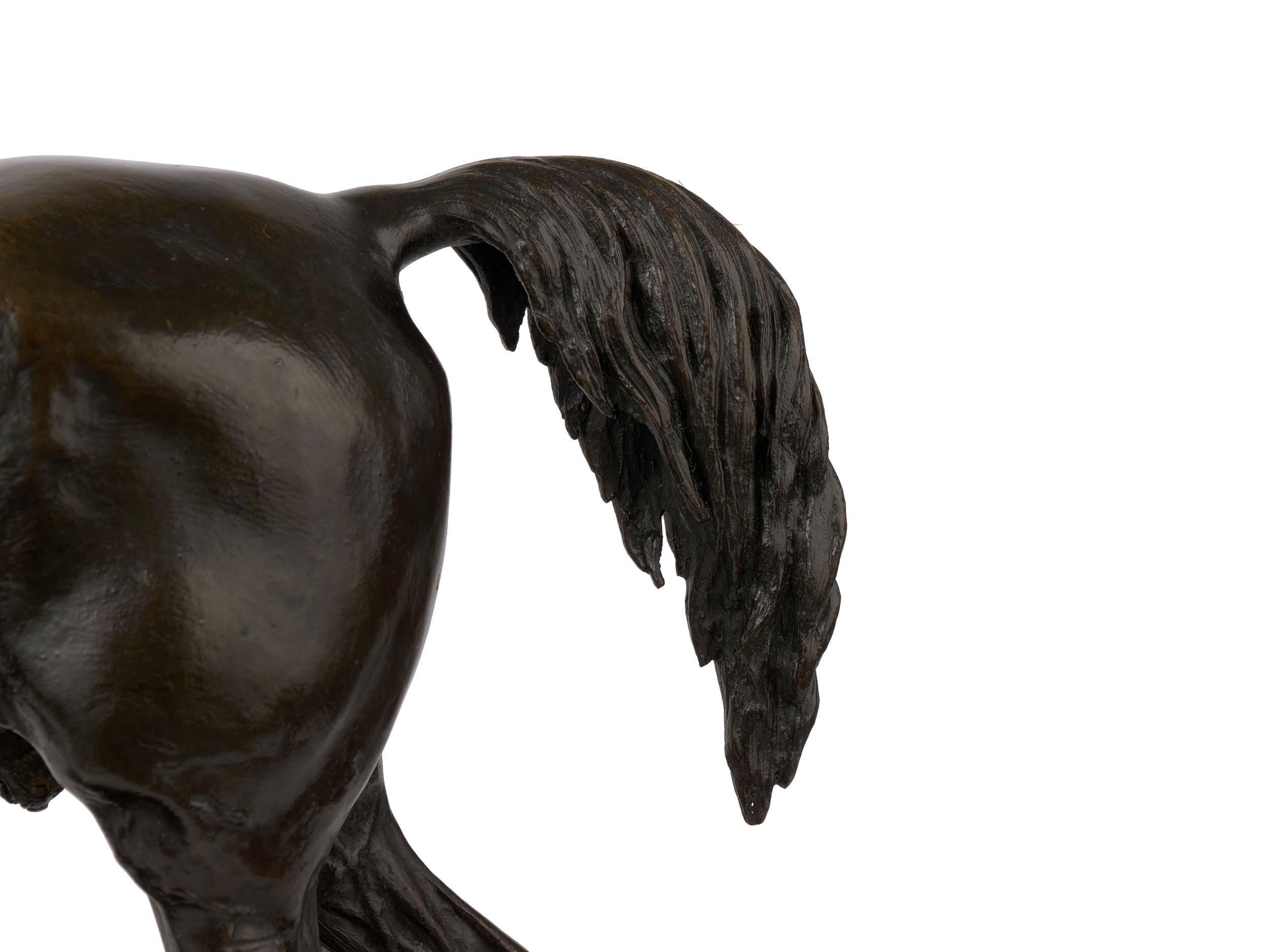 French Antique Bronze Sculpture of Arabian Stallion “Ibrahim” after Pierre Jules 4