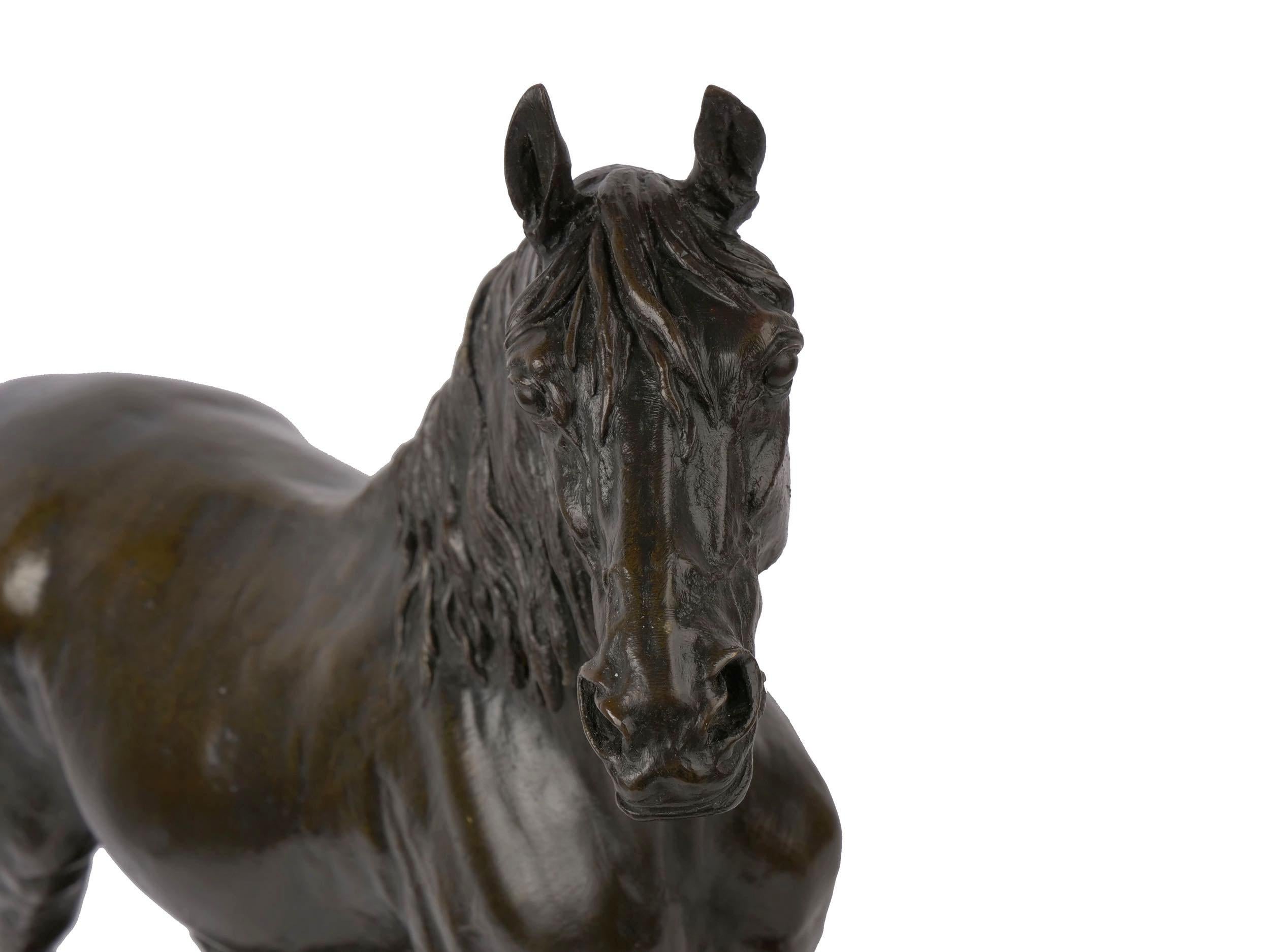 French Antique Bronze Sculpture of Arabian Stallion “Ibrahim” after Pierre Jules 5