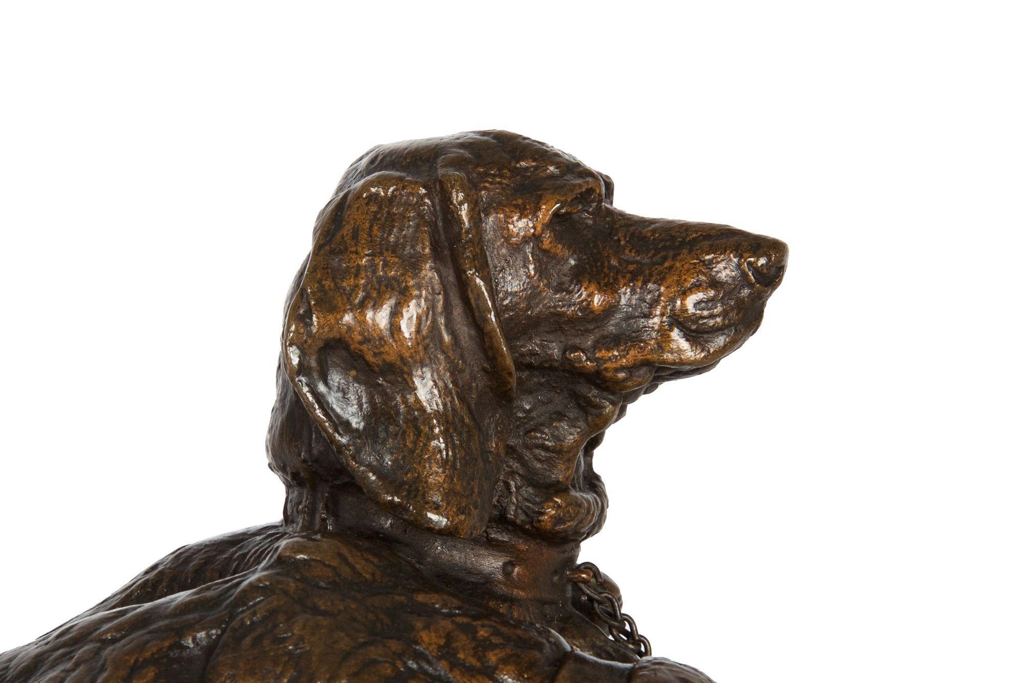 French Antique Bronze Sculpture of “Basset Hounds” by Emmanuel Fremiet, c.1860 4