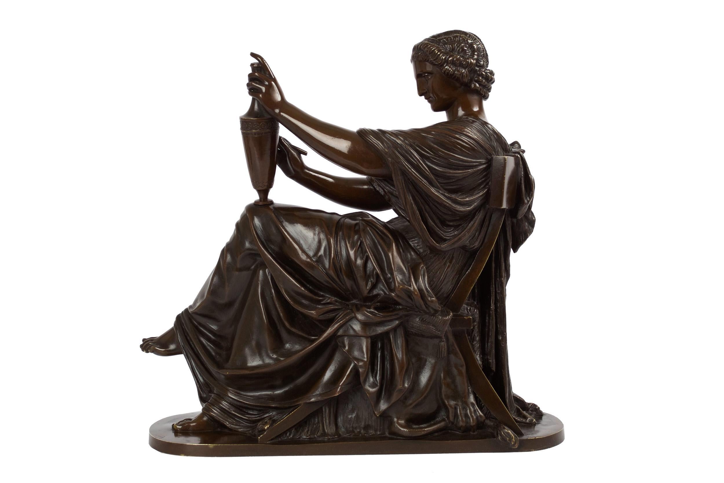 Neoclassical French Antique Bronze Sculpture of 