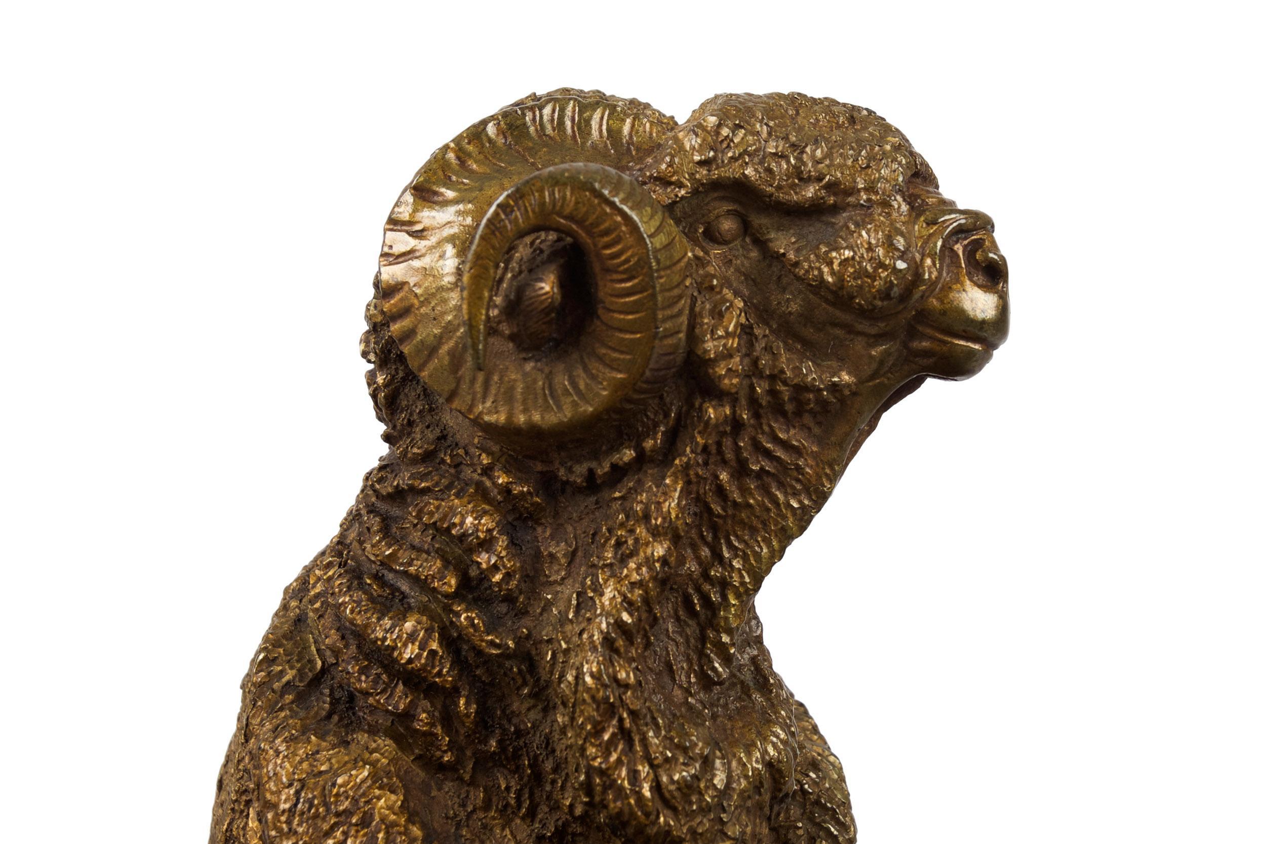 19th Century French Antique Bronze Sculpture of Group of Merino Sheep by Jules Moigniez