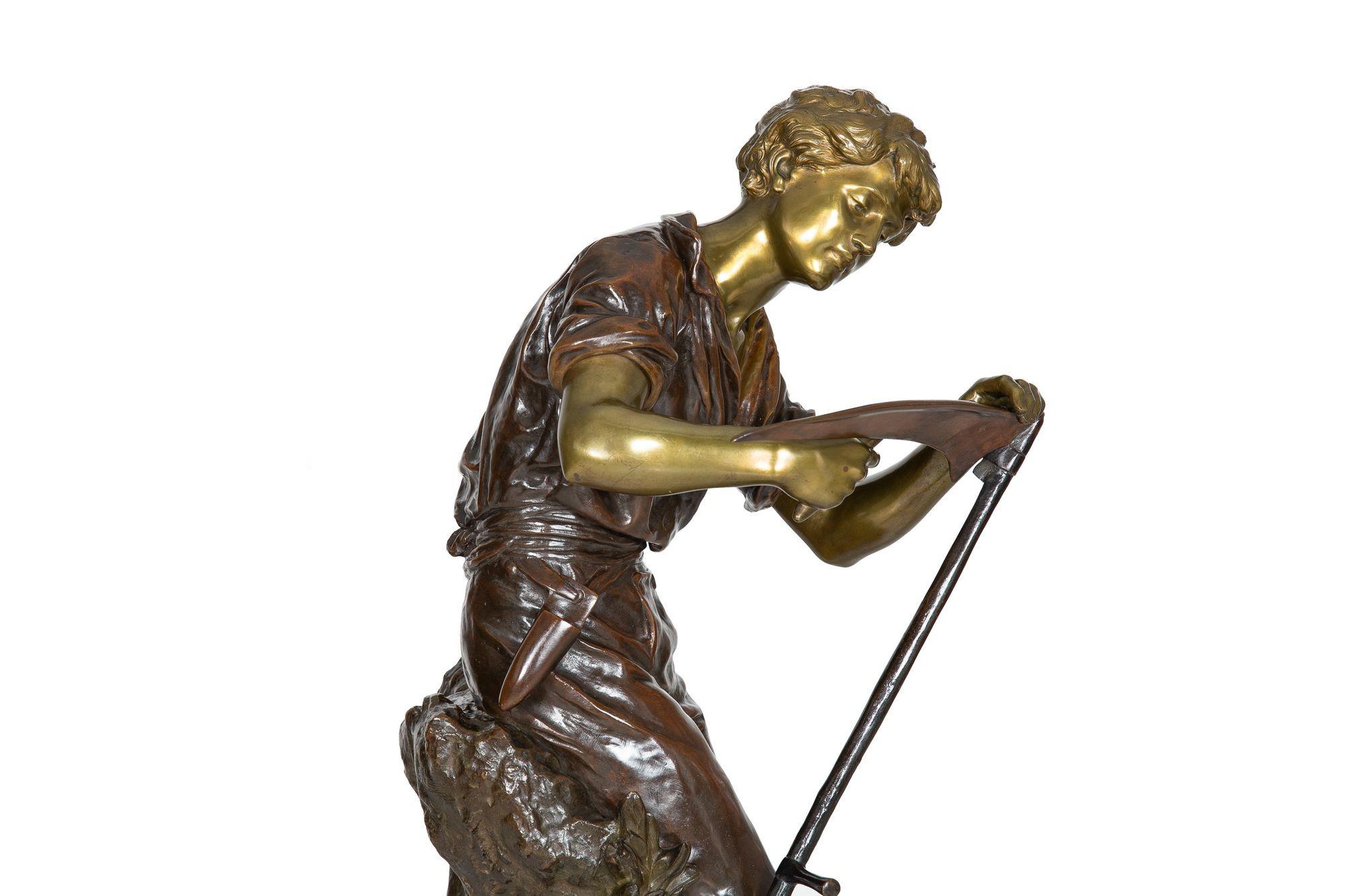 Bronze Sculpture française ancienne en bronze de Harvester par Mathurin Moreau en vente