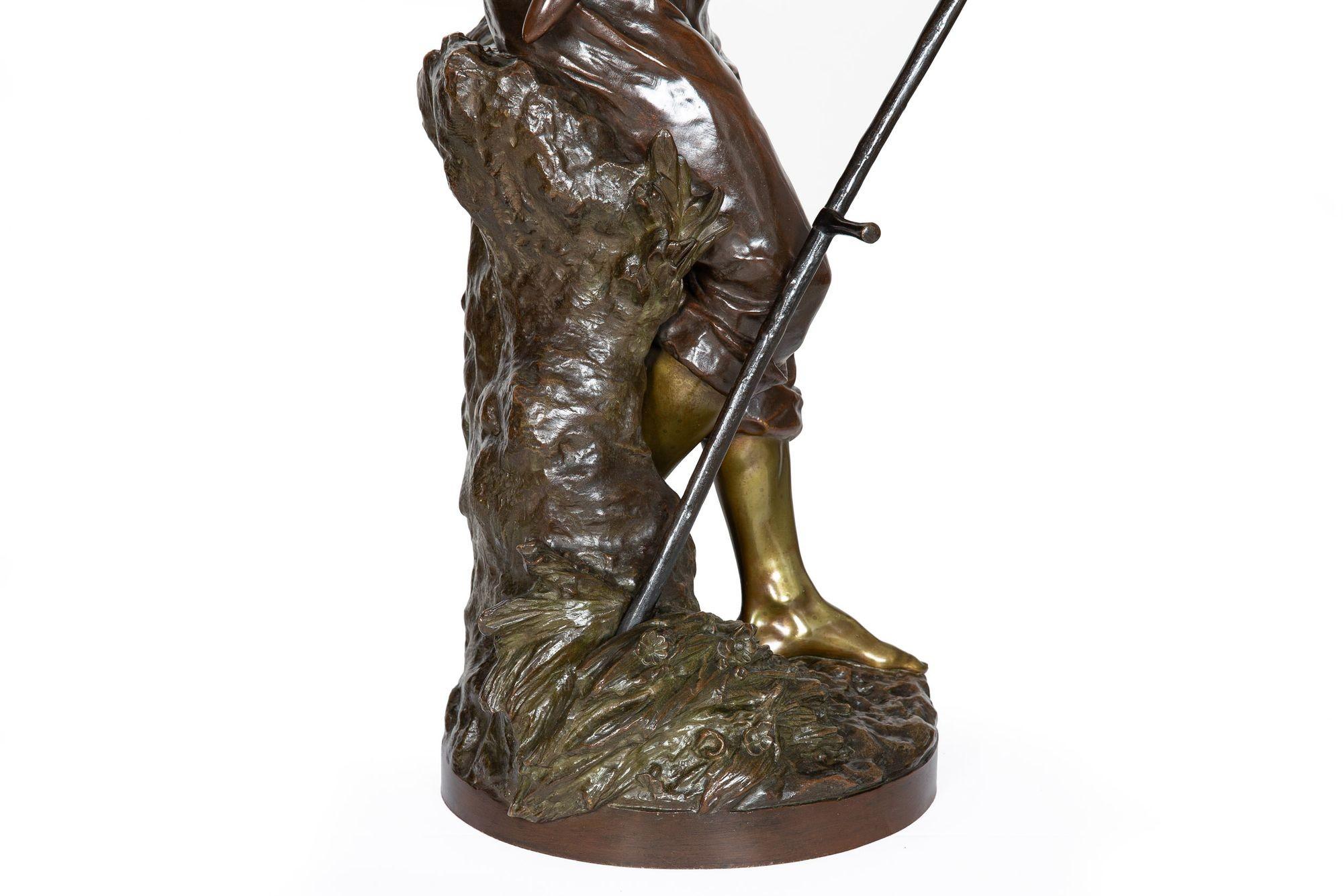Sculpture française ancienne en bronze de Harvester par Mathurin Moreau en vente 1