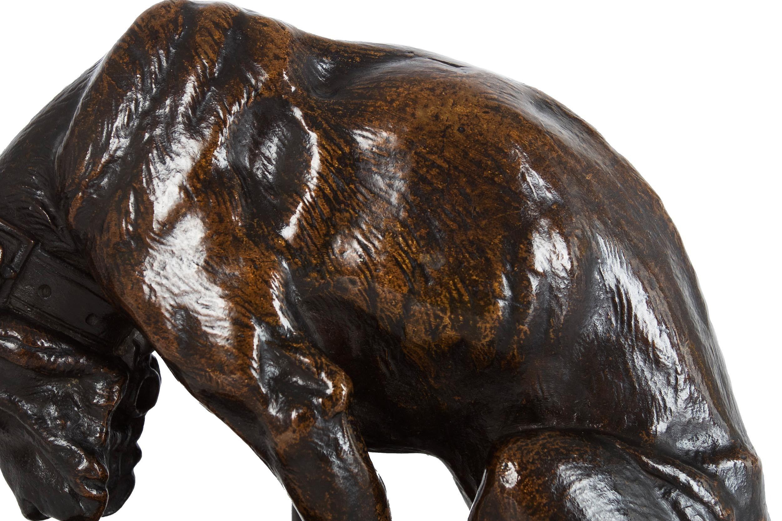 Sculpture française ancienne de chien et de tortue par Alfred Jacquemart, vers 1860 Bon état à Shippensburg, PA