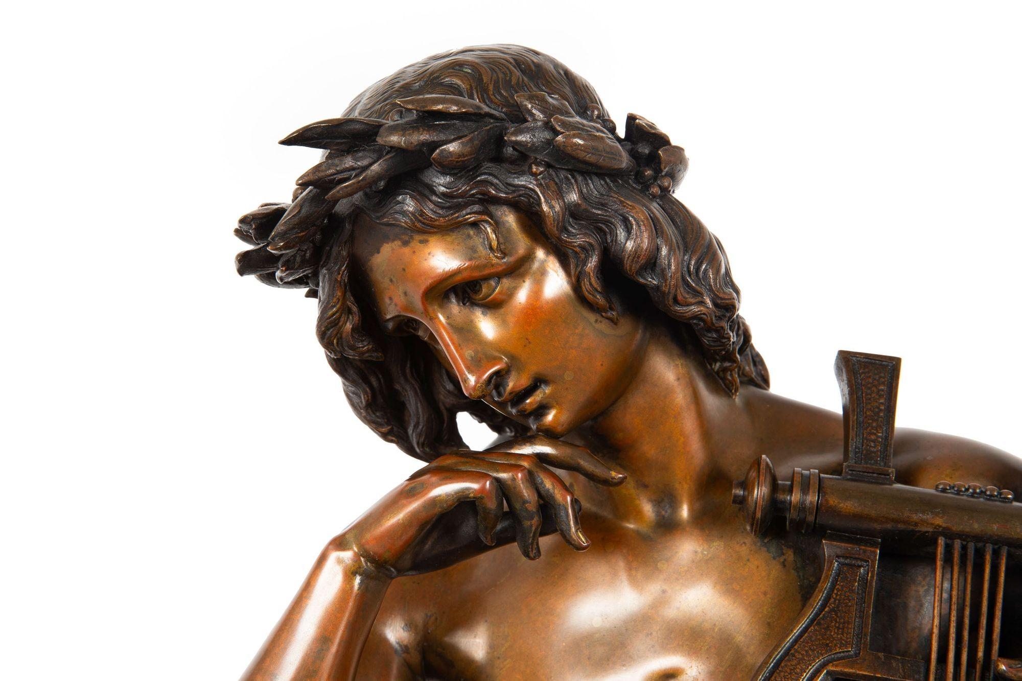 Sculpture française ancienne d'Orphée par Albert Carrier-Belleuse en vente 1