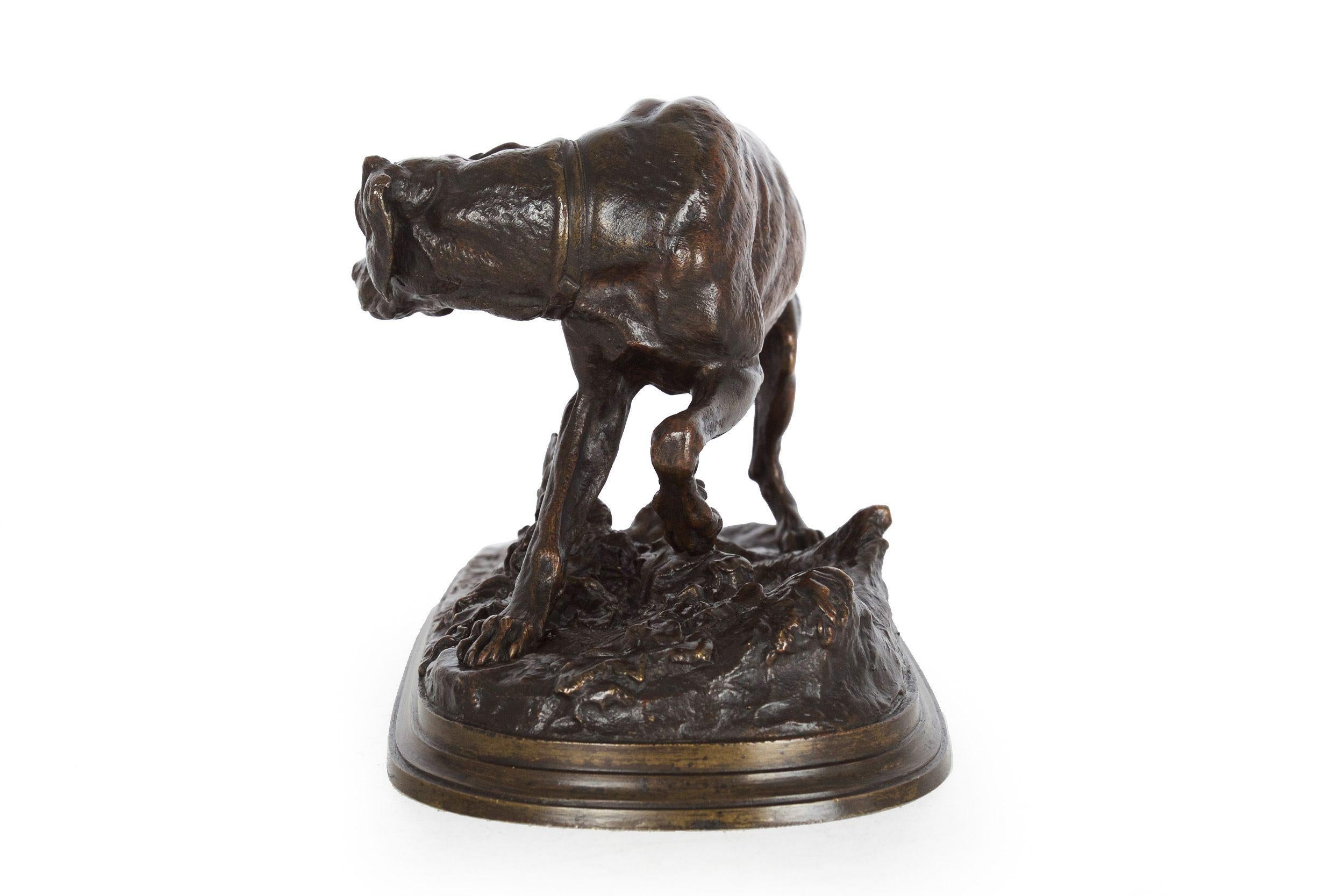 antique bronze dog statues