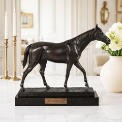 Antike französische Bronzeskulptur eines Rennpferdes von Francois Peyrol, ca. 1910