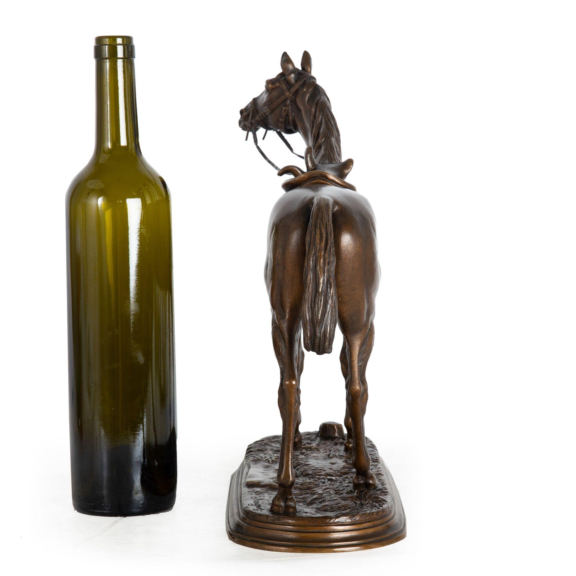 XIXe siècle Sculpture française ancienne d'un cheval de course par Jules Moigniez vers 1880