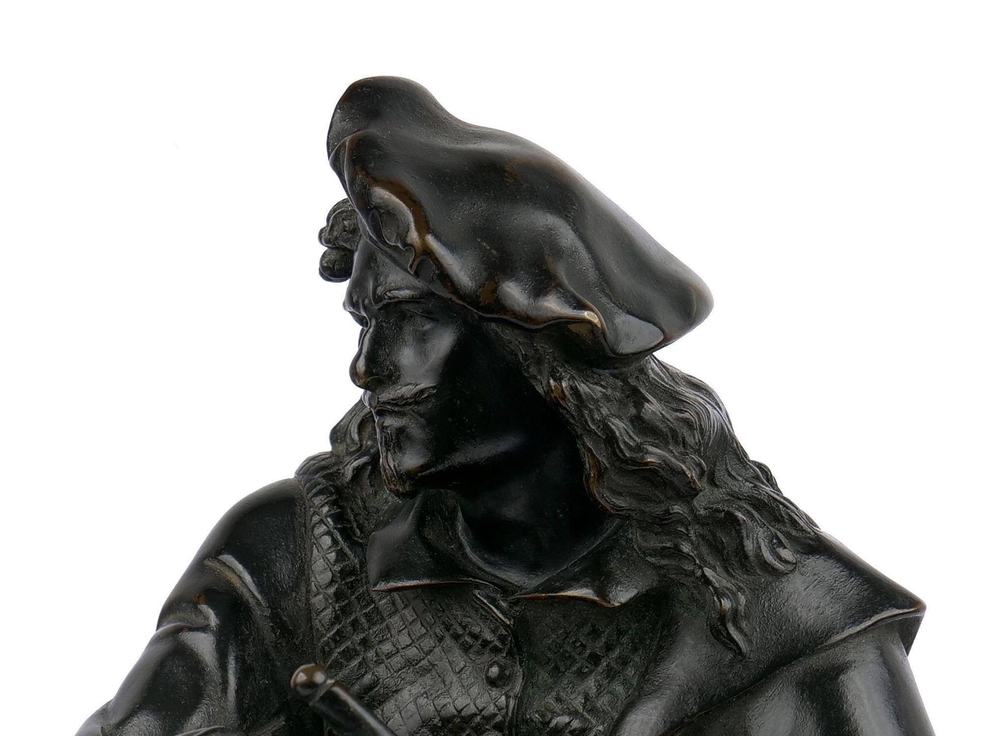 Sculpture française d'antiquités en bronze de Rembrandt par Albert Carrier-Belleuse en vente 2