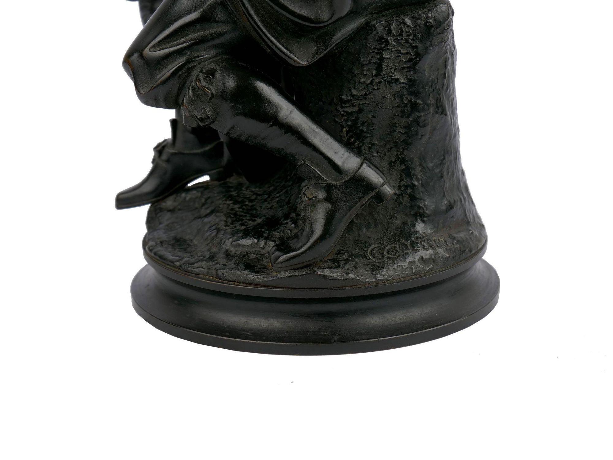 Sculpture française d'antiquités en bronze de Rembrandt par Albert Carrier-Belleuse en vente 4