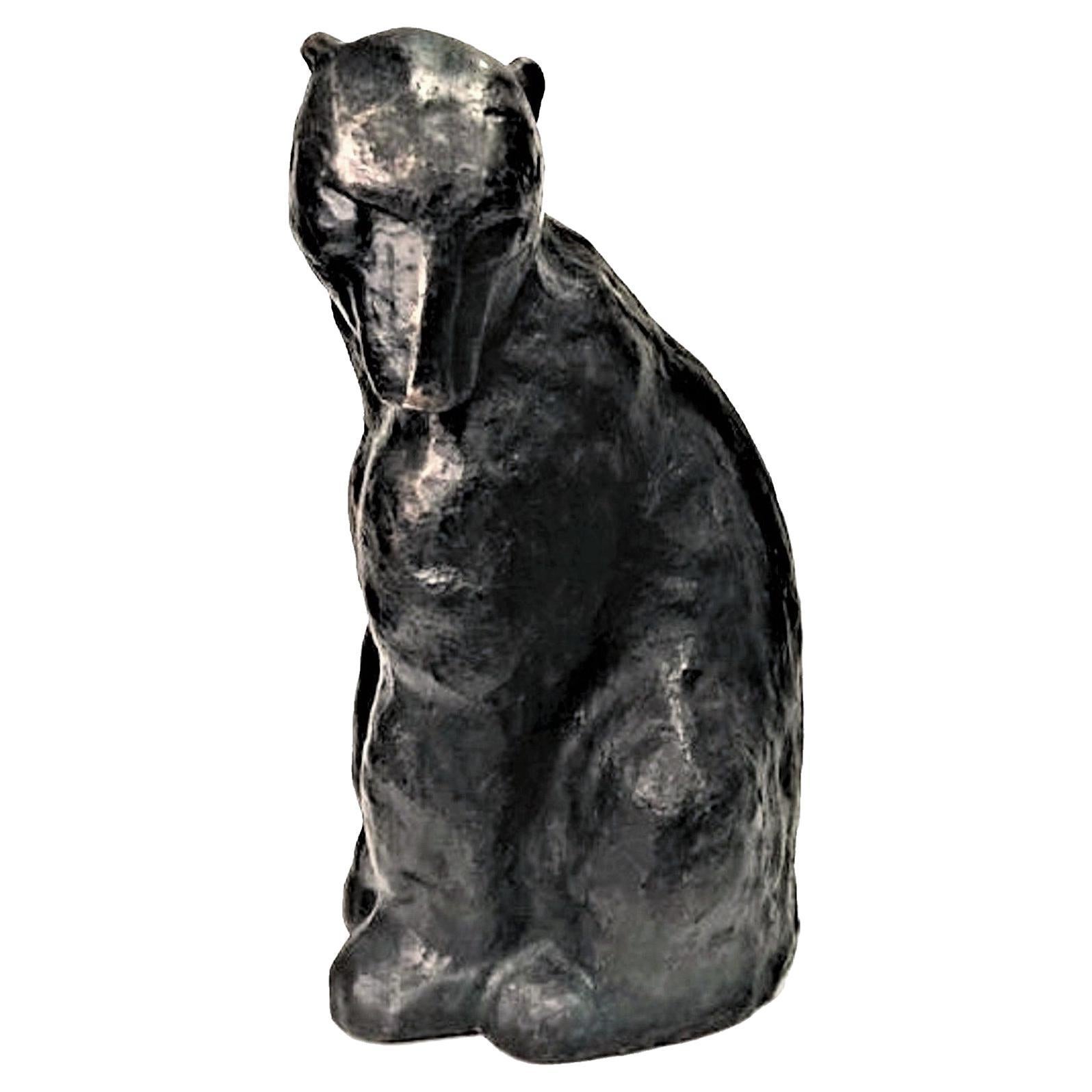 Französische antike Bronzeskulptur eines Hirsches, frühes XX. Jahrhundert
