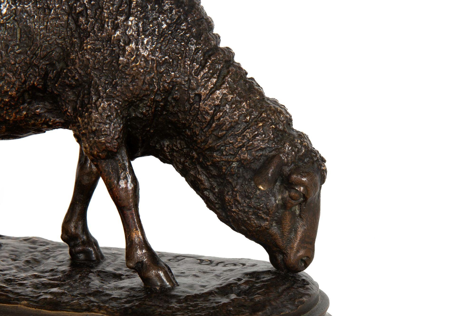 French Antique Bronze Sculpture of Sheep by Rosa Bonheur ca. 1860 For Sale 2