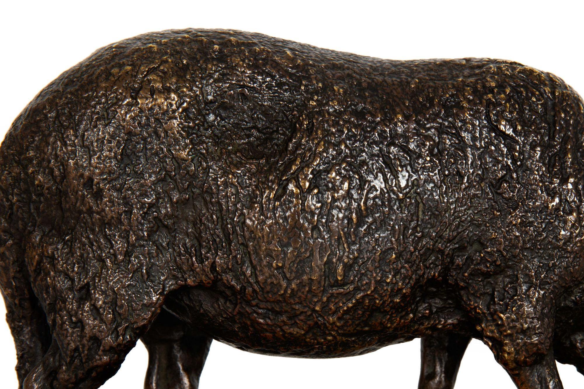 French Antique Bronze Sculpture of Sheep by Rosa Bonheur ca. 1860 For Sale 3