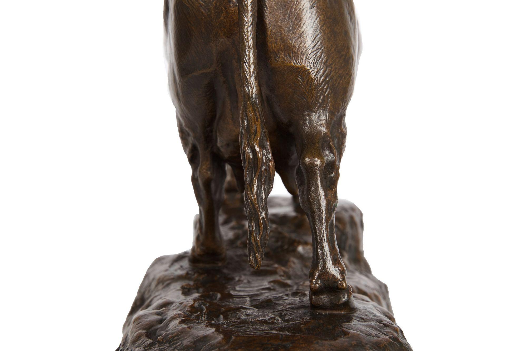 French Antique Bronze Sculpture of Standing Cow by Isidore Bonheur 8