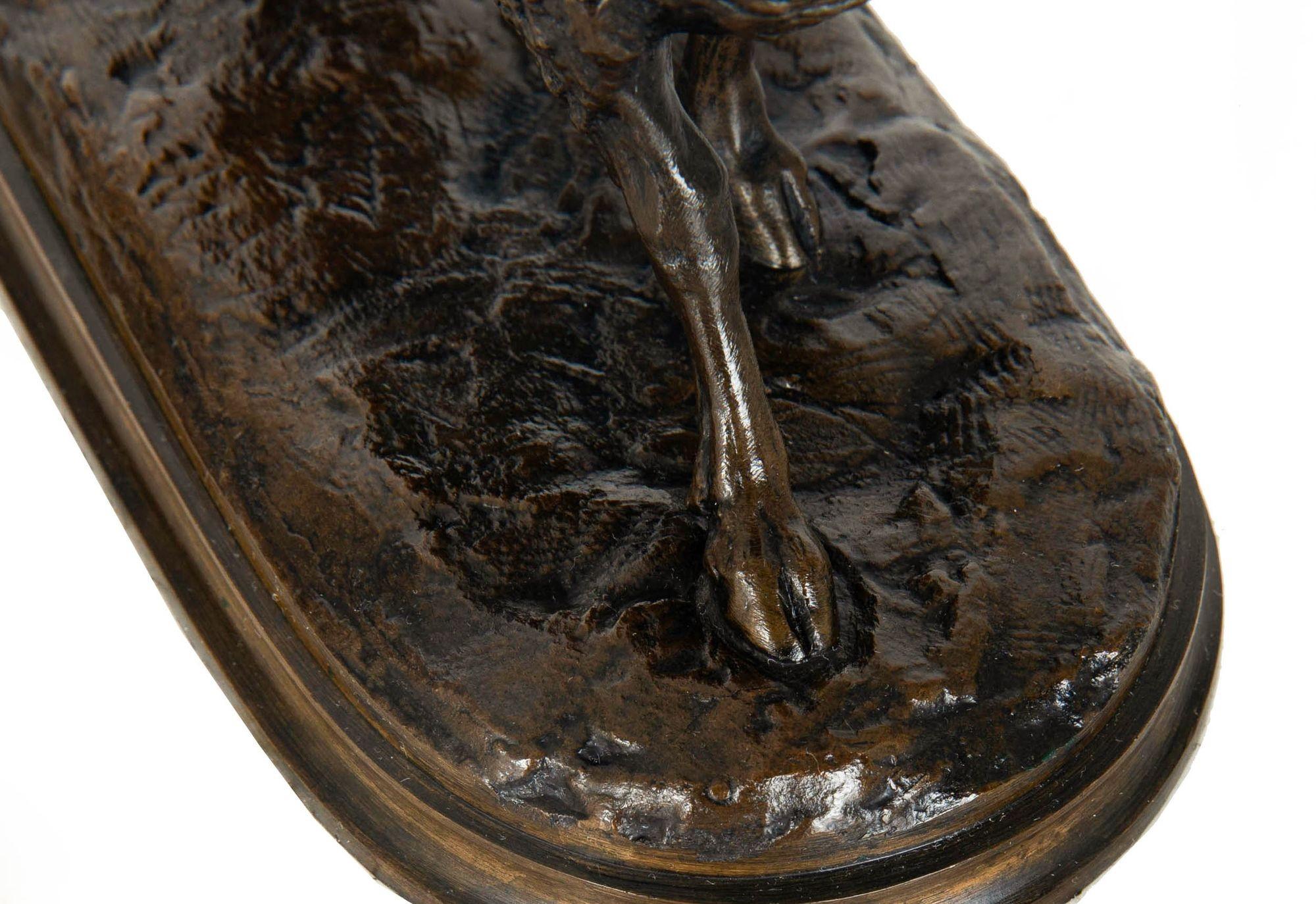 French Antique Bronze Sculpture of “Standing Ram”, Isidore Jules Bonheur For Sale 10