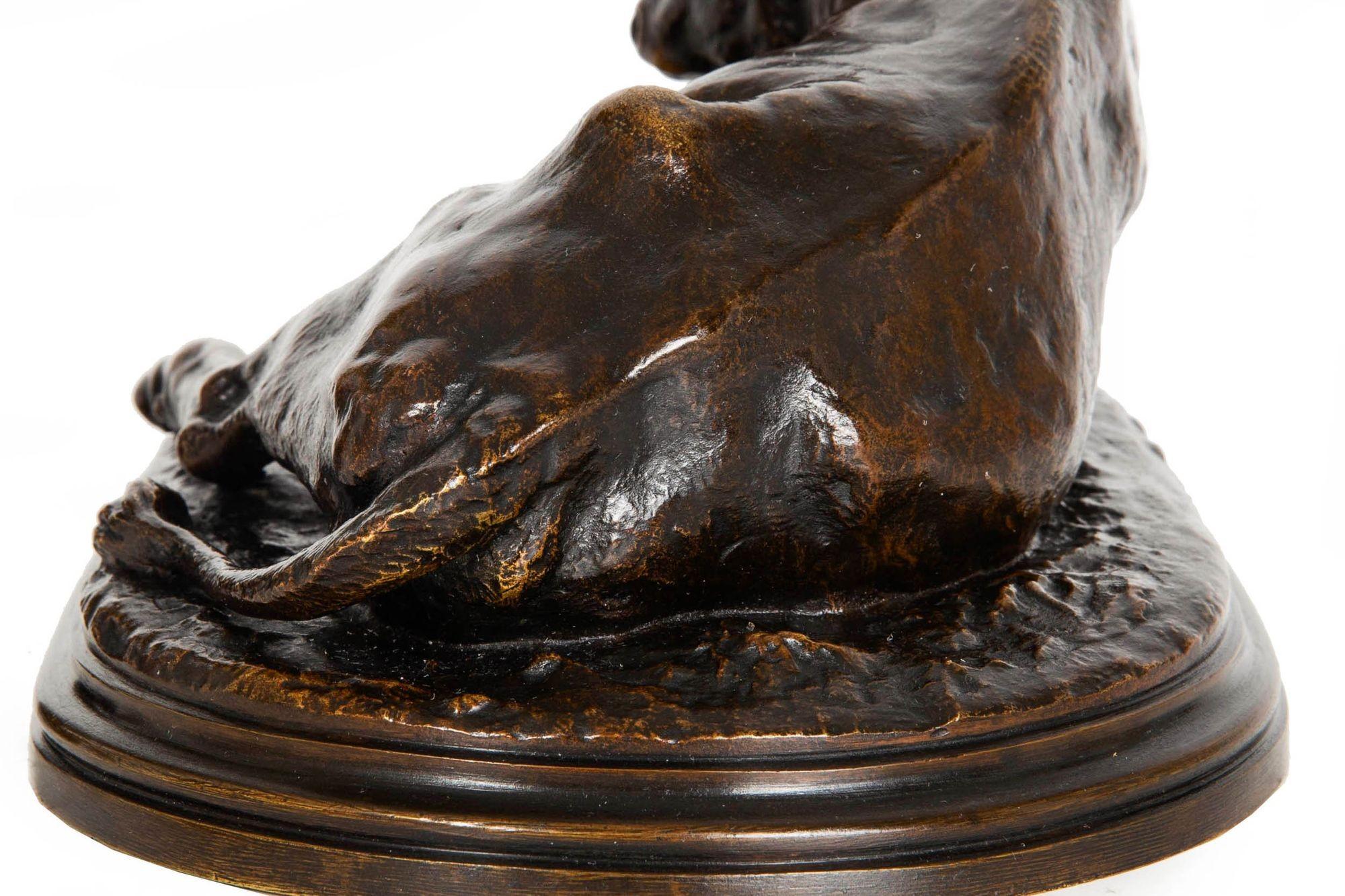 French Antique Bronze Sculpture “Resting Bull” by Rosa Bonheur ca. 1870-90 For Sale 4