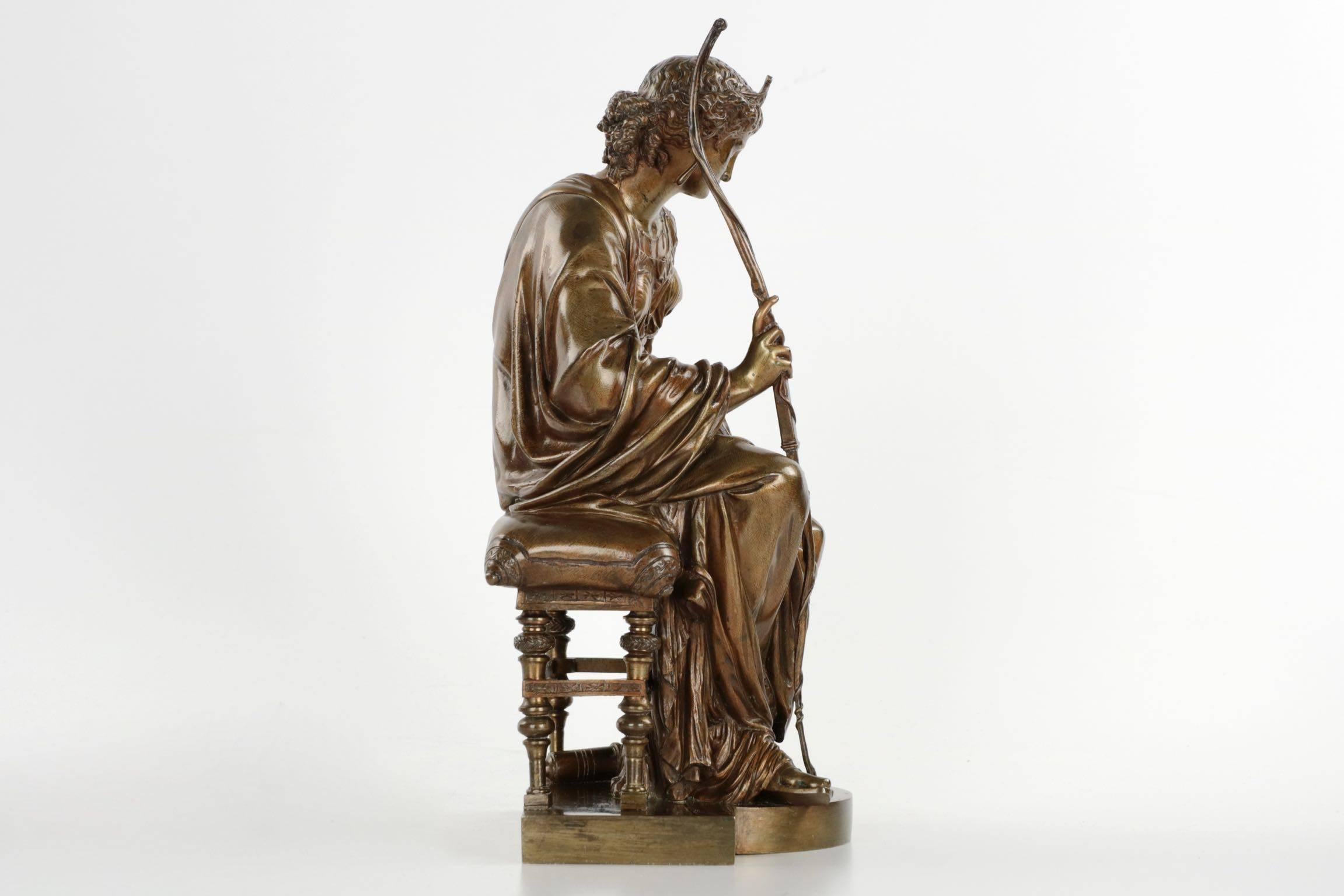 French Antique Bronze Sculpture 