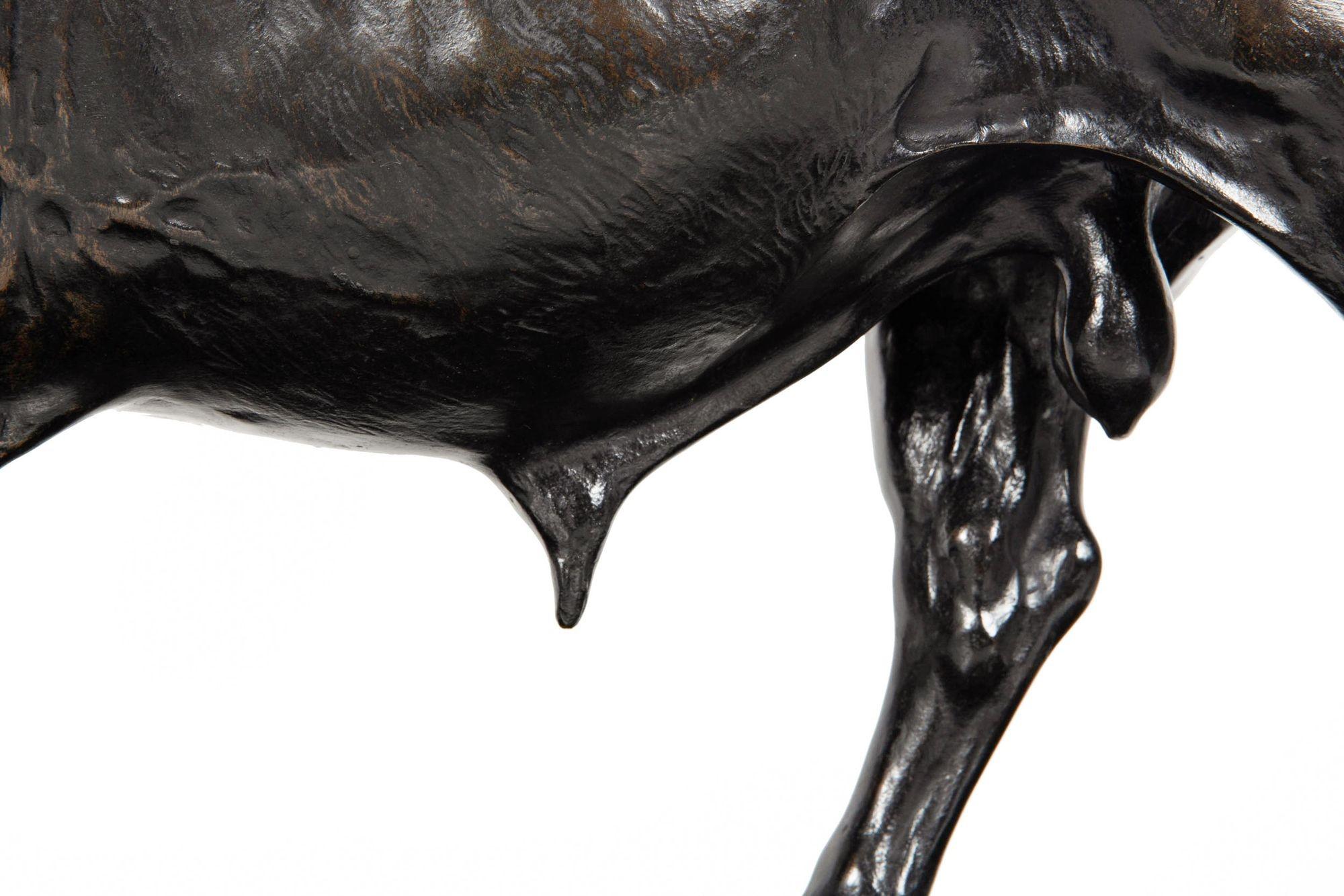 French Antique Bronze Sculpture “Striding Bull” after Isidore Jules Bonheur For Sale 6