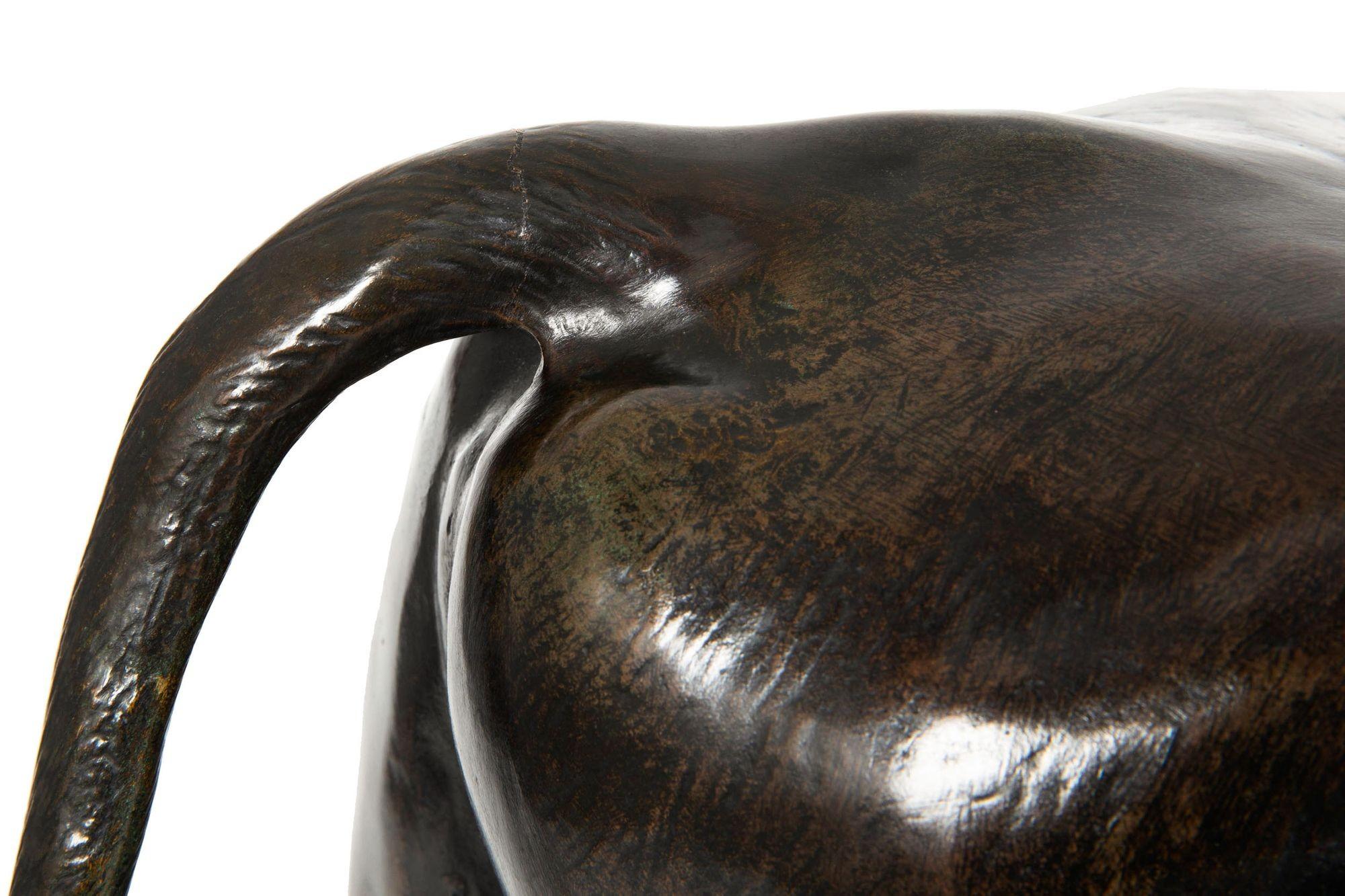 French Antique Bronze Sculpture “Striding Bull” after Isidore Jules Bonheur For Sale 7