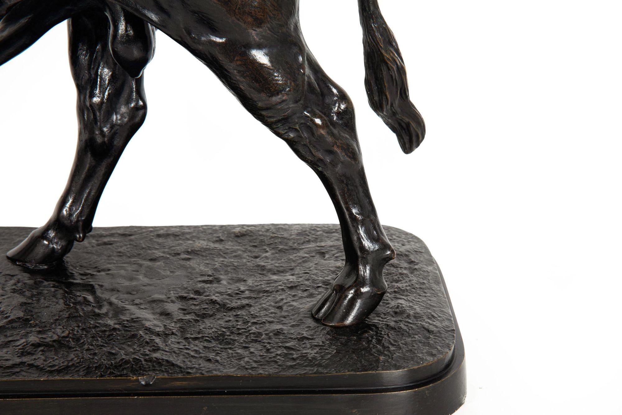 French Antique Bronze Sculpture “Striding Bull” after Isidore Jules Bonheur For Sale 8