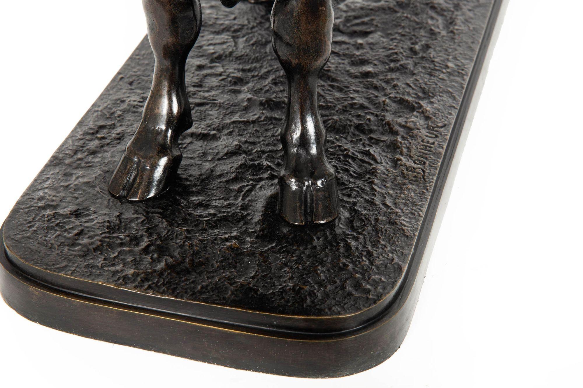 French Antique Bronze Sculpture “Striding Bull” after Isidore Jules Bonheur For Sale 10