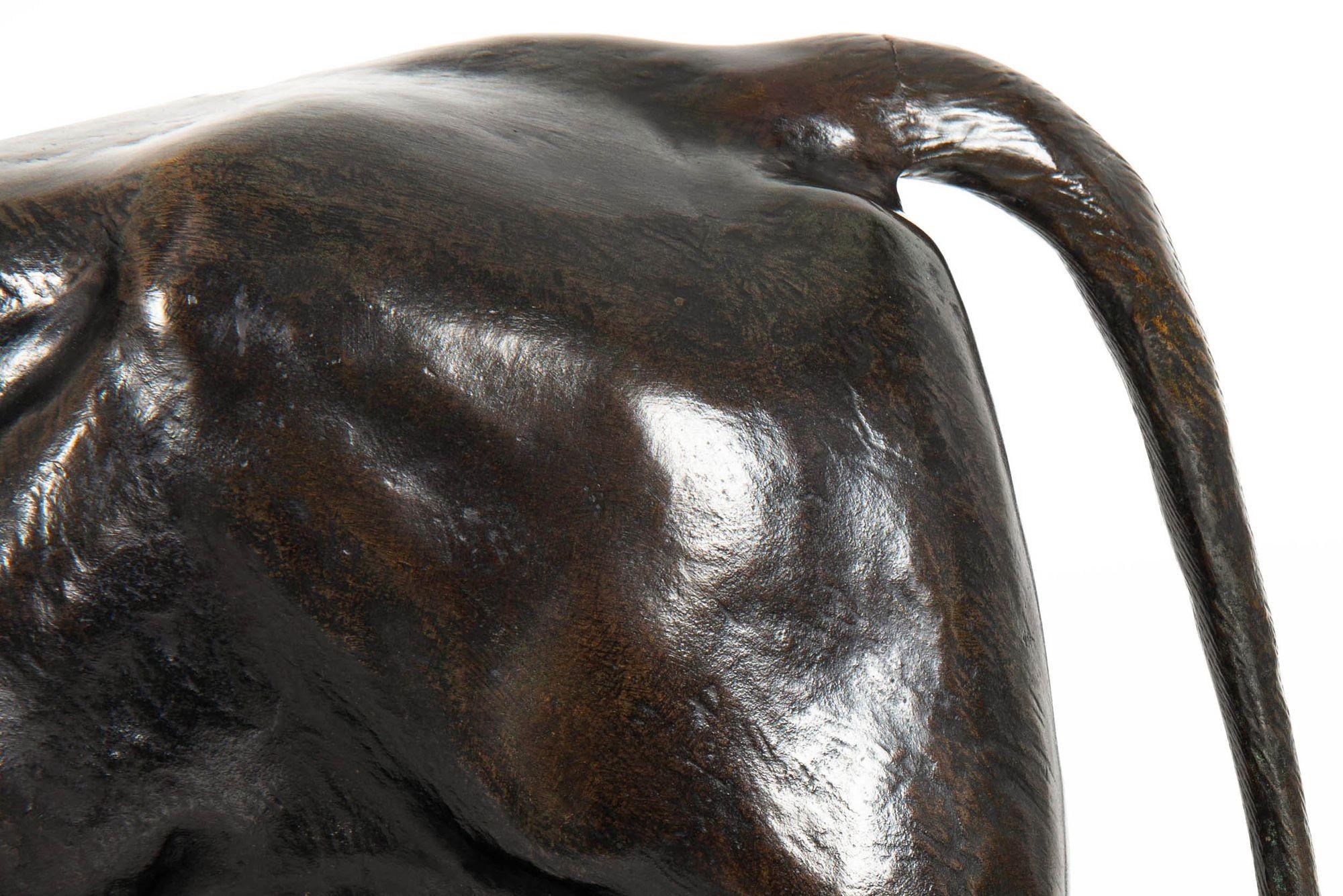 French Antique Bronze Sculpture “Striding Bull” after Isidore Jules Bonheur For Sale 11