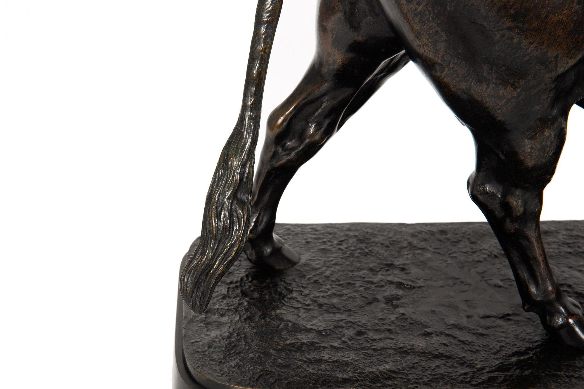 French Antique Bronze Sculpture “Striding Bull” after Isidore Jules Bonheur For Sale 13