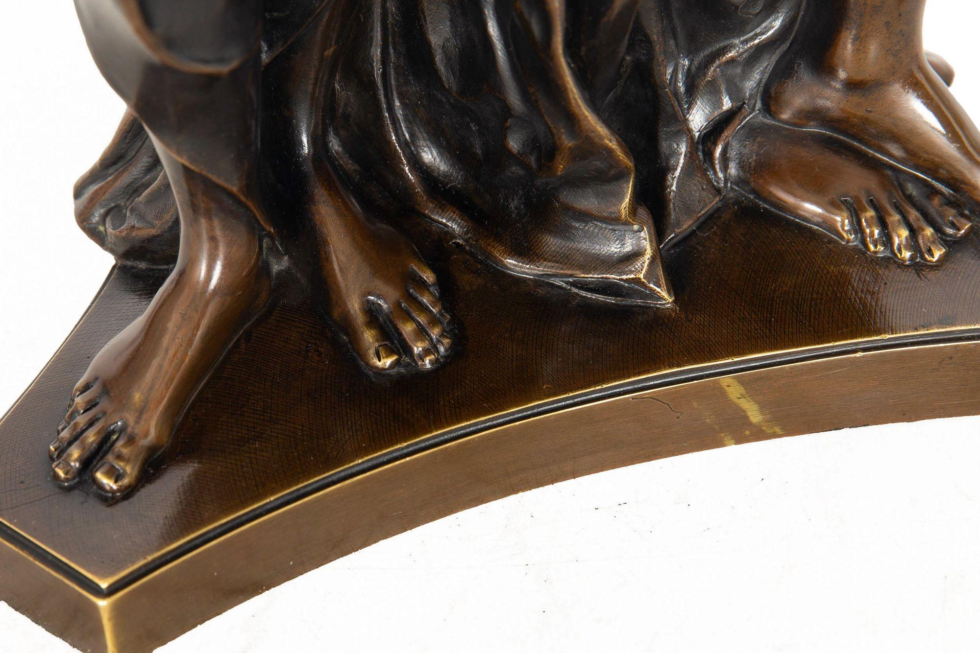 French Antique Bronze Sculpture “Three Graces” after Germain Pilon For Sale 7