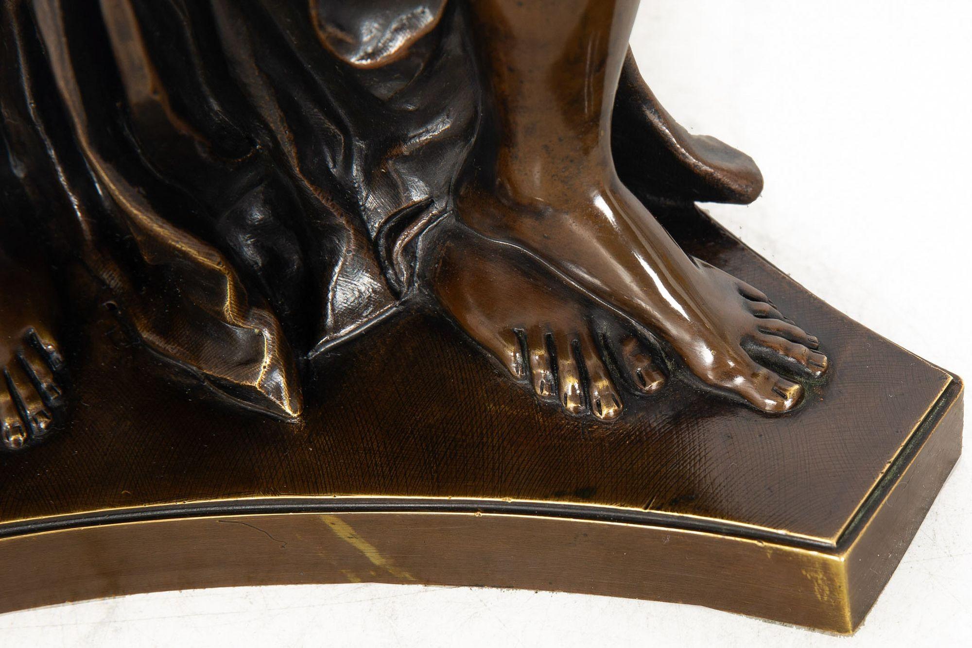 French Antique Bronze Sculpture “Three Graces” after Germain Pilon For Sale 15