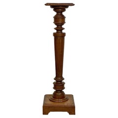 French Antique Carved Walnut Pedestal
