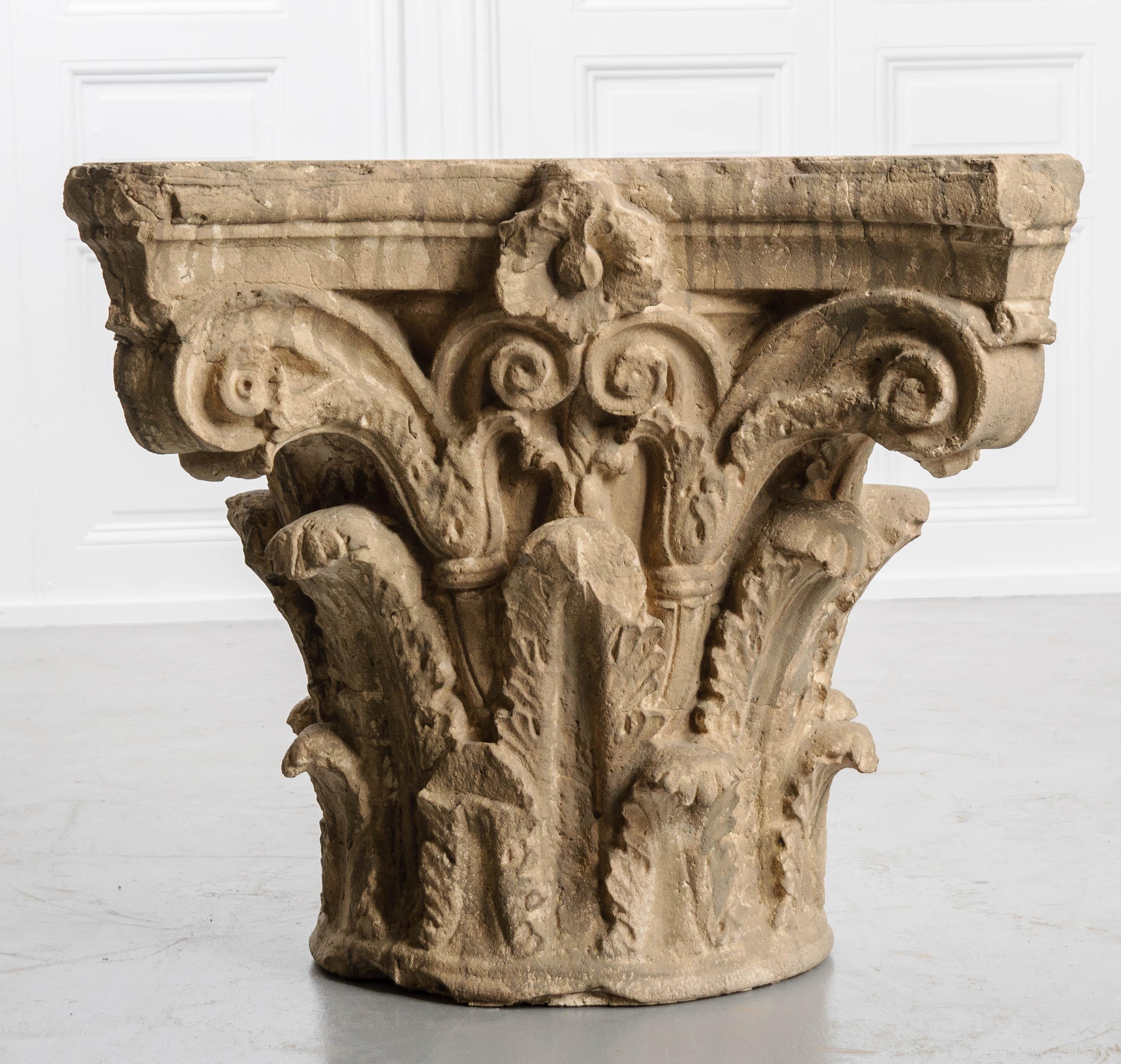 French Antique Cast Concrete Table Base For Sale 3