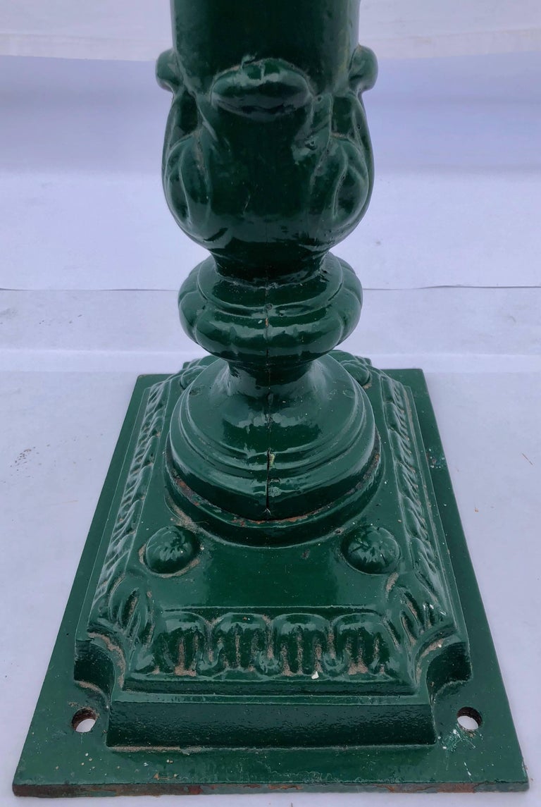 French Antique Cast Iron Standing Mailbox with Slot Marked "Lettres