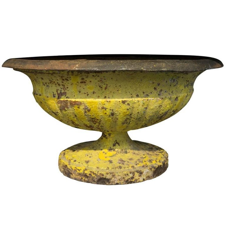 French Antique Cast Iron Urn For Sale at 1stDibs