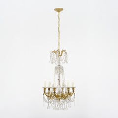 Lustre Antique French de Baccarat, Cristal et Bronze