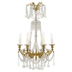 Lustre Antique French de Baccarat, Cristal et Bronze