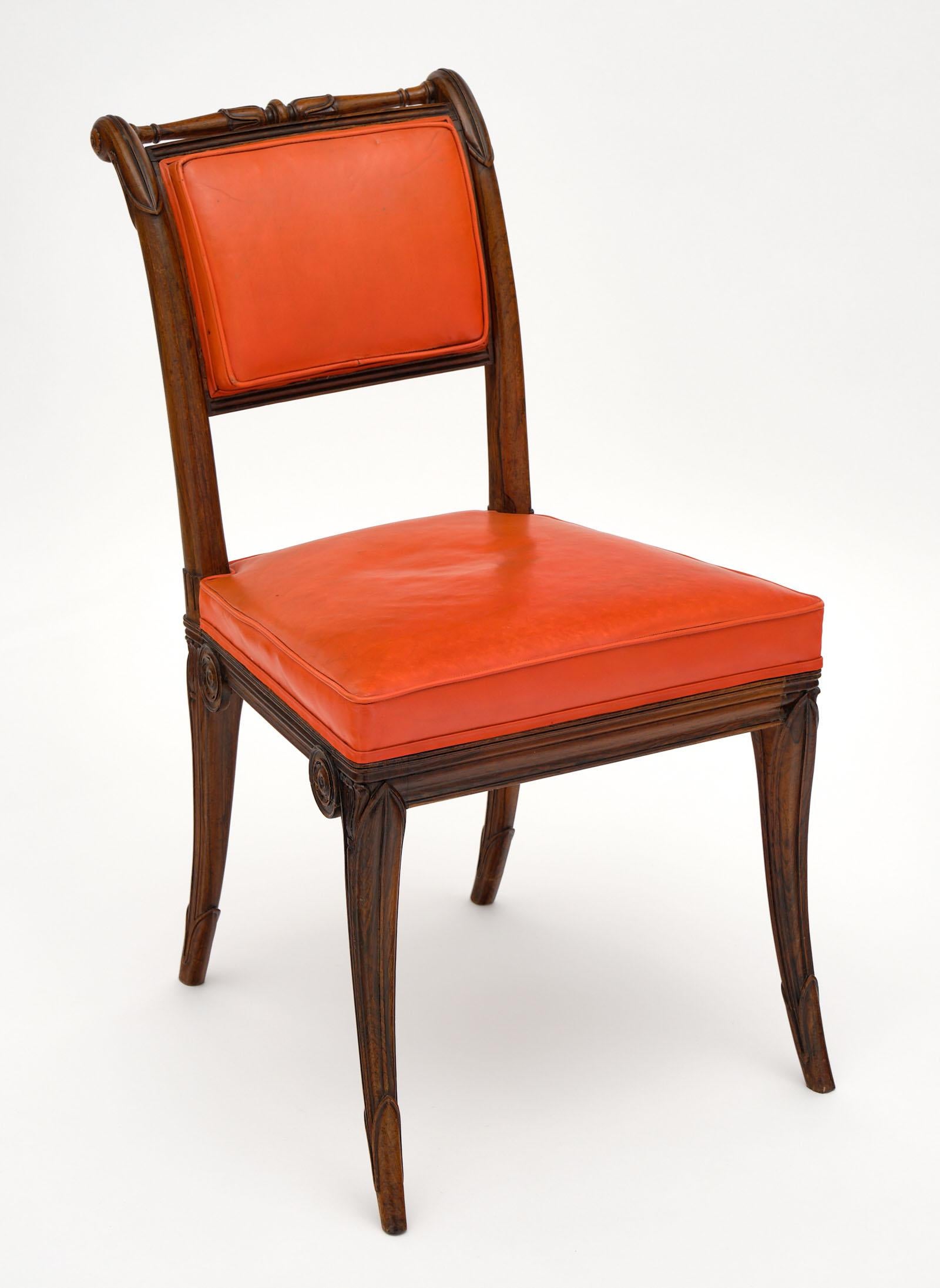 Hand-Carved French Antique Charles X Style Dining Chairs