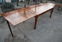 French Antique Cherrywood Extending Farmhouse Table