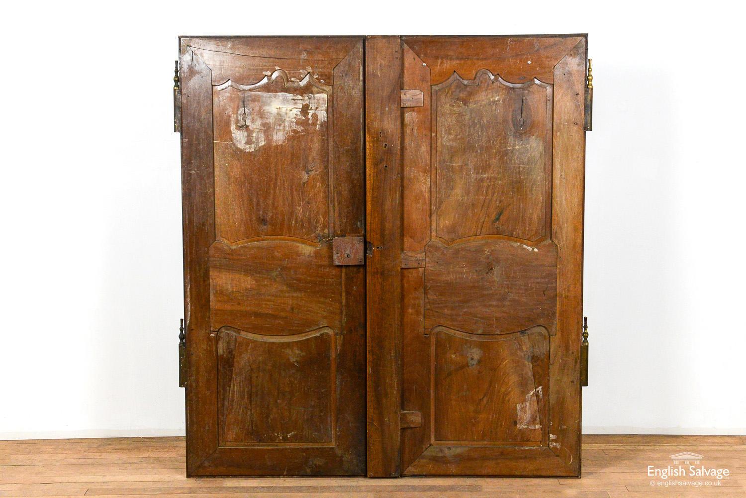 French Antique Chestnut Double Cupboard Doors, 20th Century For Sale 2