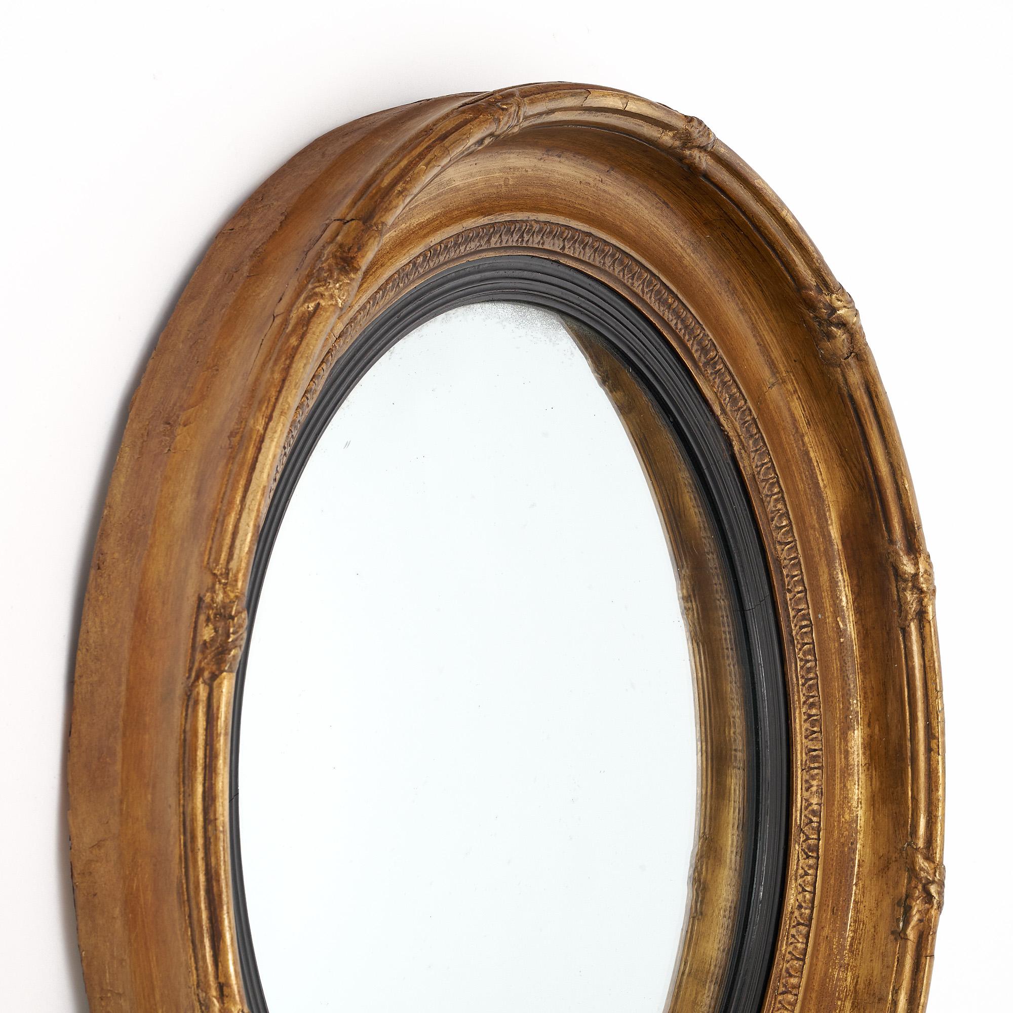 Late 19th Century French Antique Circular Mirror For Sale