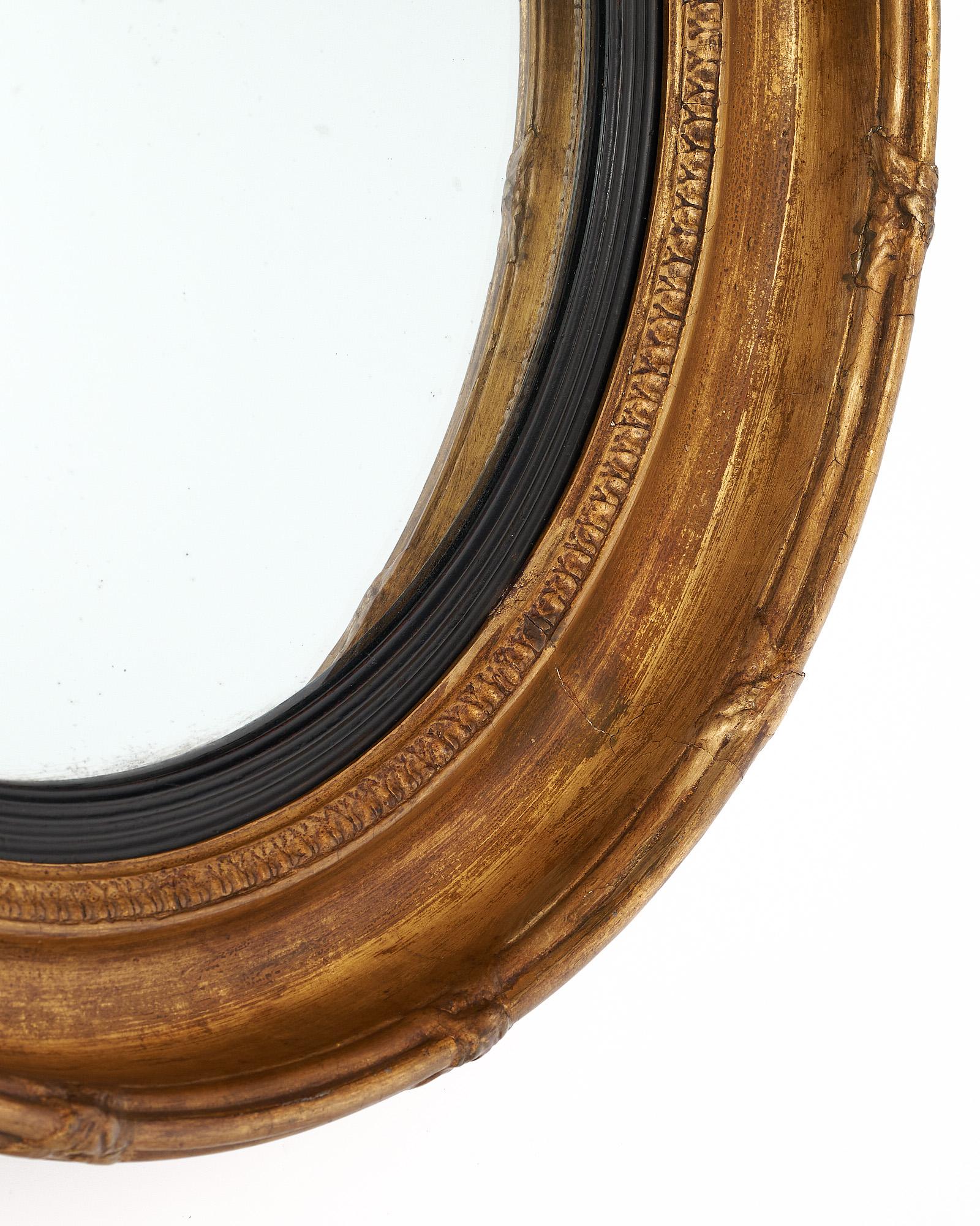 French Antique Circular Mirror For Sale 1