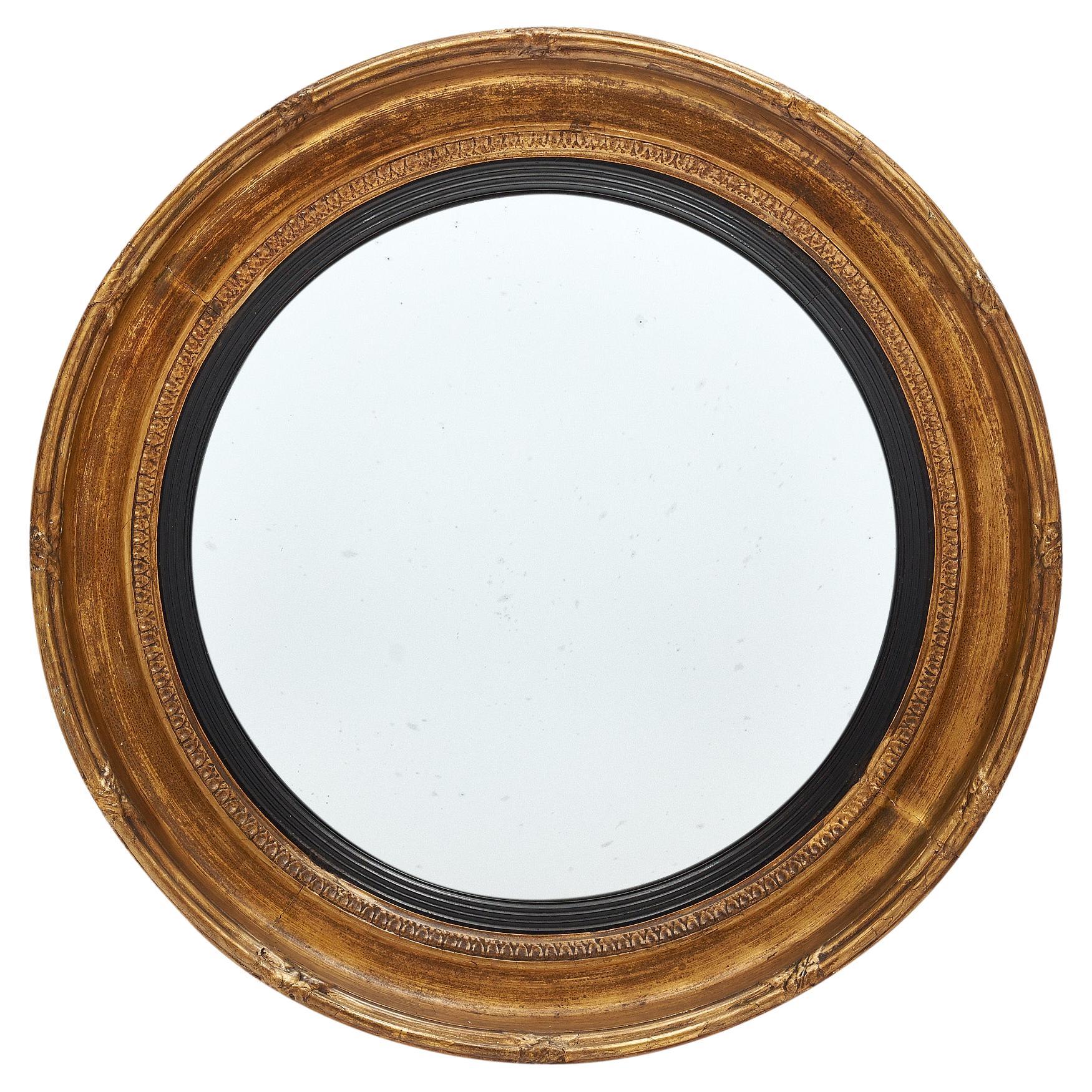 French Antique Circular Mirror