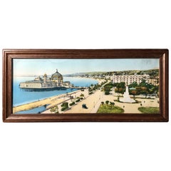 French Antique Colorized Photo of Nice Promenade Des Anglais, Palais De La Jetée