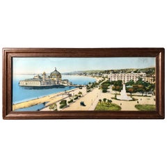 French Antique Colorized Photo of Nice Promenade Des Anglais, Palais De La Jetée
